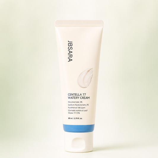 Centella 77 Korean Watery Cream – Lightweight Face Moisturizer with Niacinamide for Hydrated, Smoother-Looking Skin