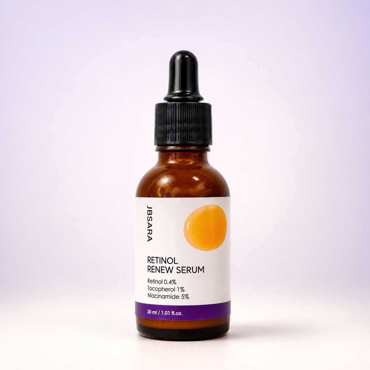 Retinol Renew Korean Night Serum – 0.4% Retinol + 5% Niacinamide for Smoother-Looking Skin, 30 mL