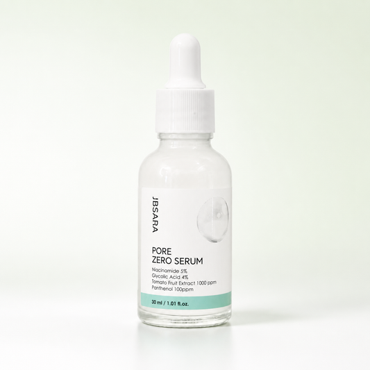 Pore Zero Korean Facial Serum – 5% Niacinamide + 4% Glycolic Acid for Smoother-Looking Skin Texture, 30 mL